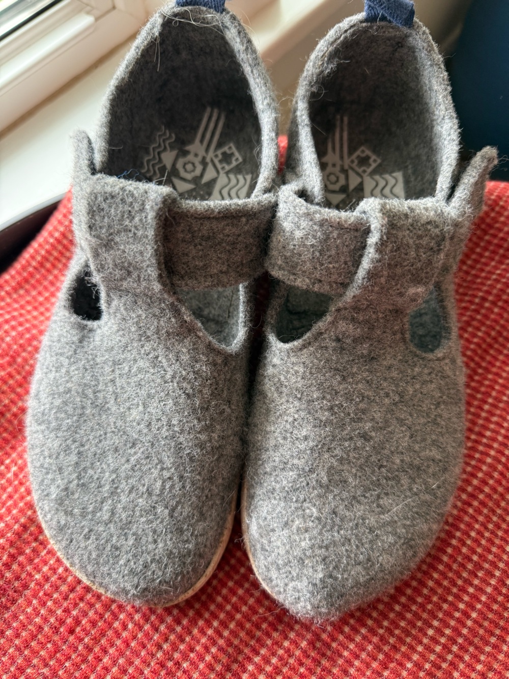 Women's washable wool Velcro shoes